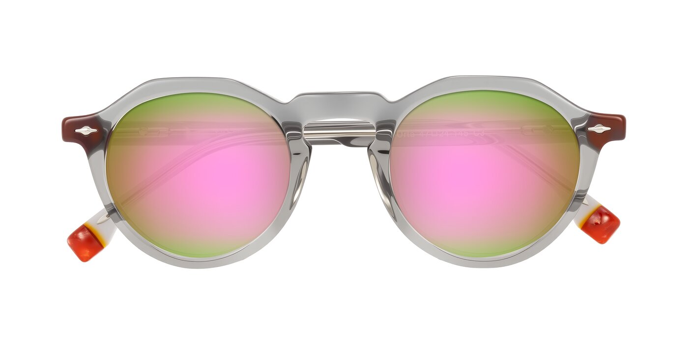Orta - Gray Flash Mirrored Sunglasses