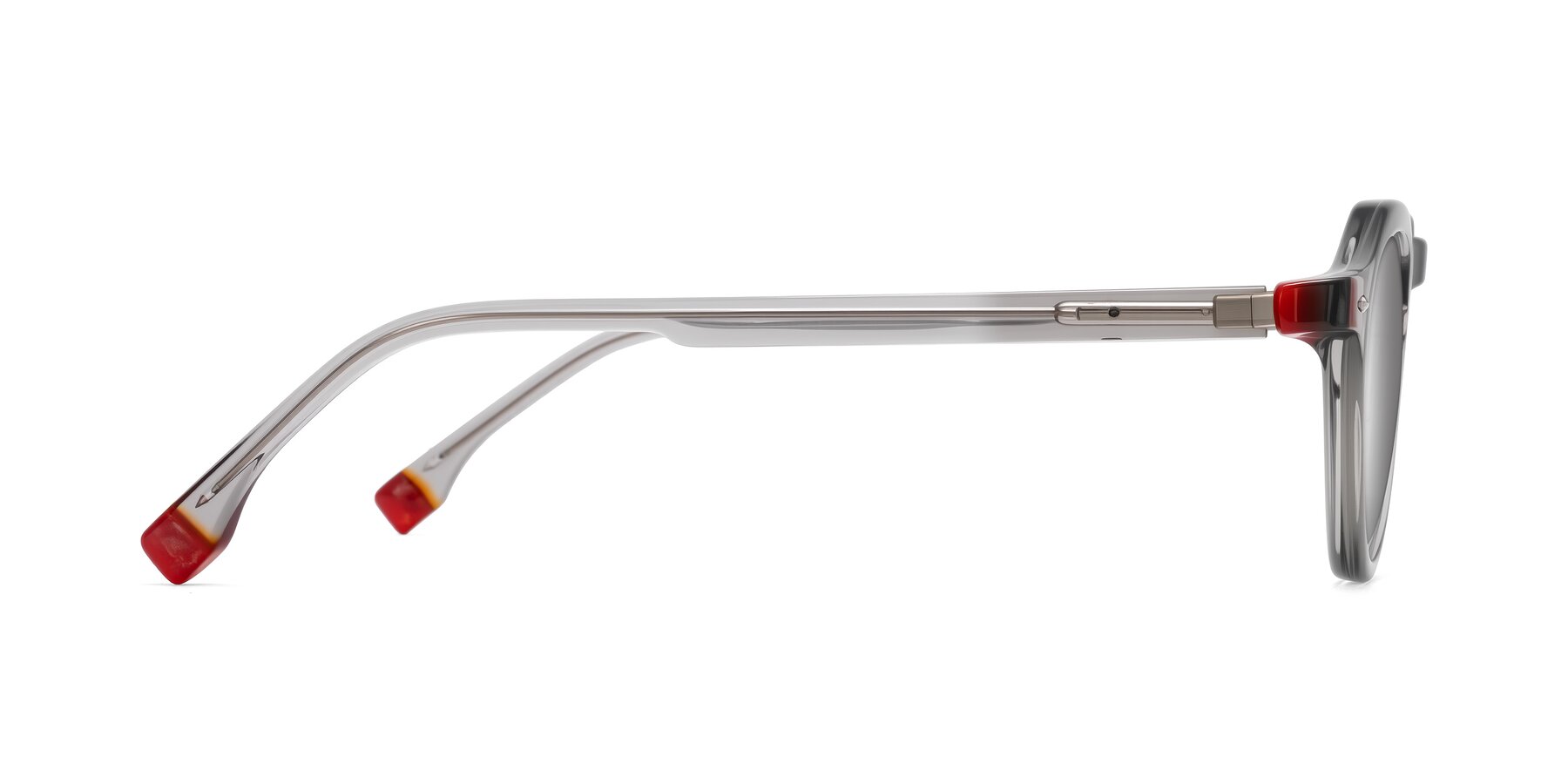 Side of Orta in Gray with Silver Mirrored Lenses