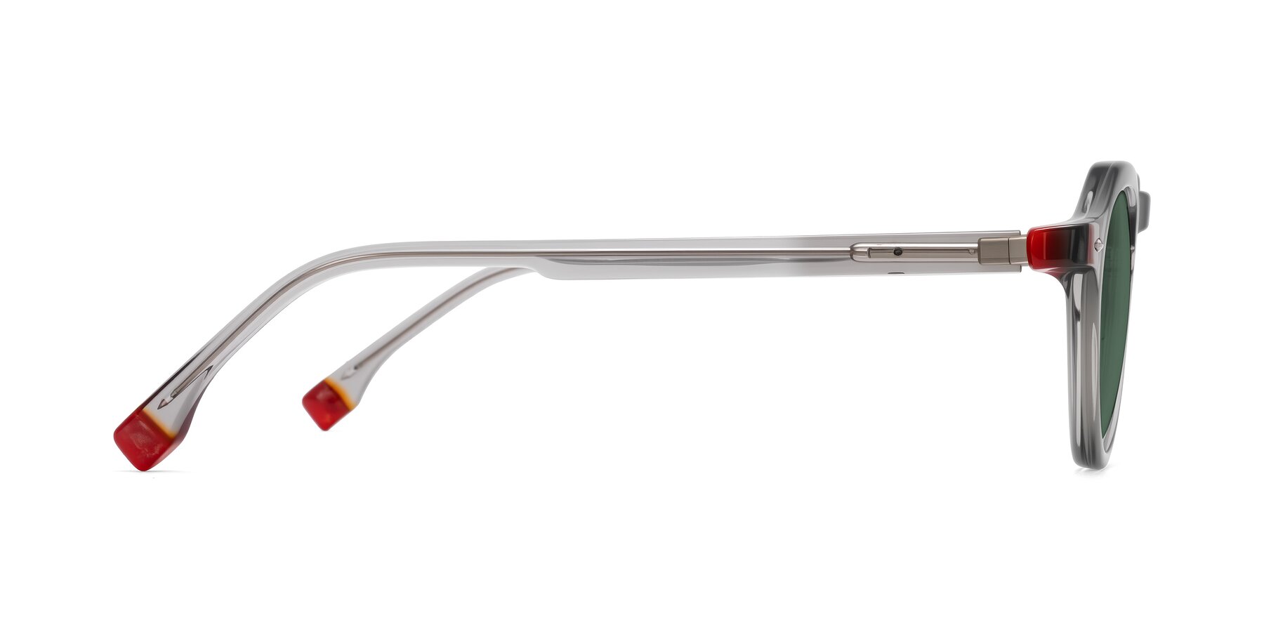 Side of Orta in Gray with Green Polarized Lenses