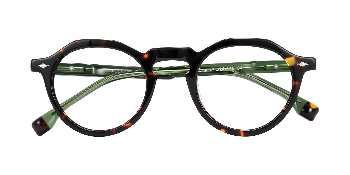 Orta - Tortoise/Green Eyeglasses