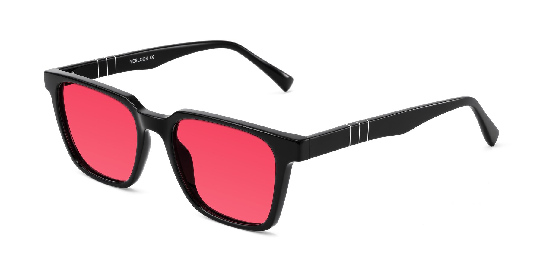 Angle of Doelum in Black with Red Tinted Lenses