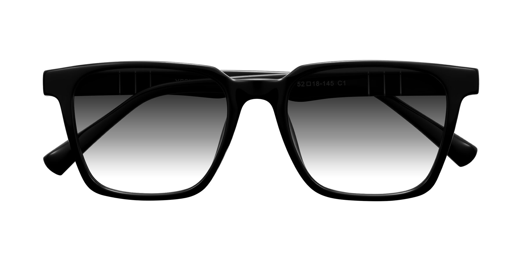 Folded Front of Doelum in Black with Gray Gradient Lenses