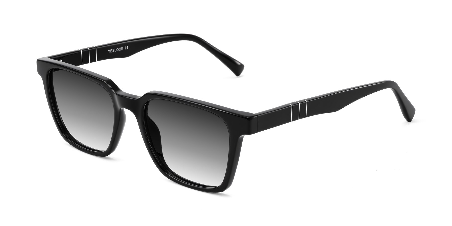 Angle of Doelum in Black with Gray Gradient Lenses