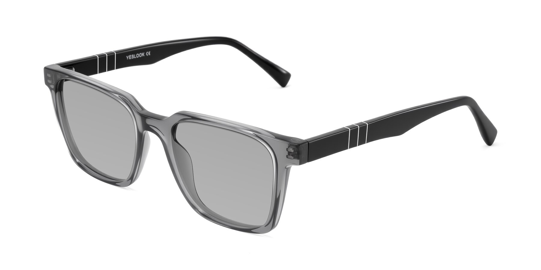 Angle of Doelum in Gray/Black with Light Gray Tinted Lenses