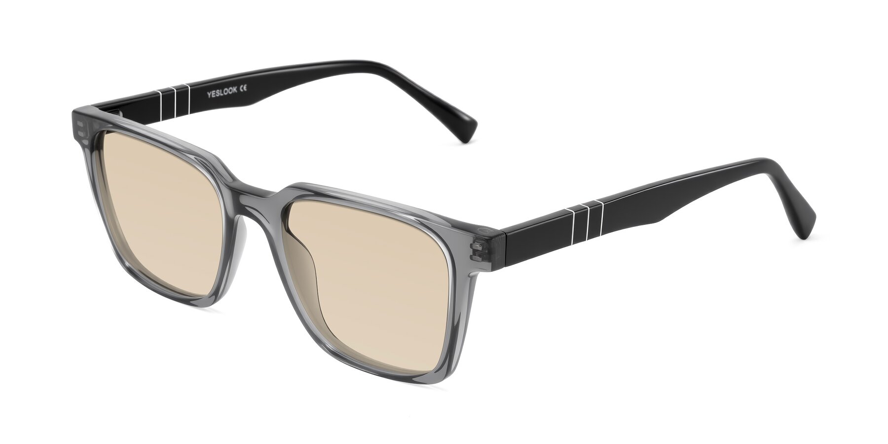 Angle of Doelum in Gray/Black with Light Brown Tinted Lenses