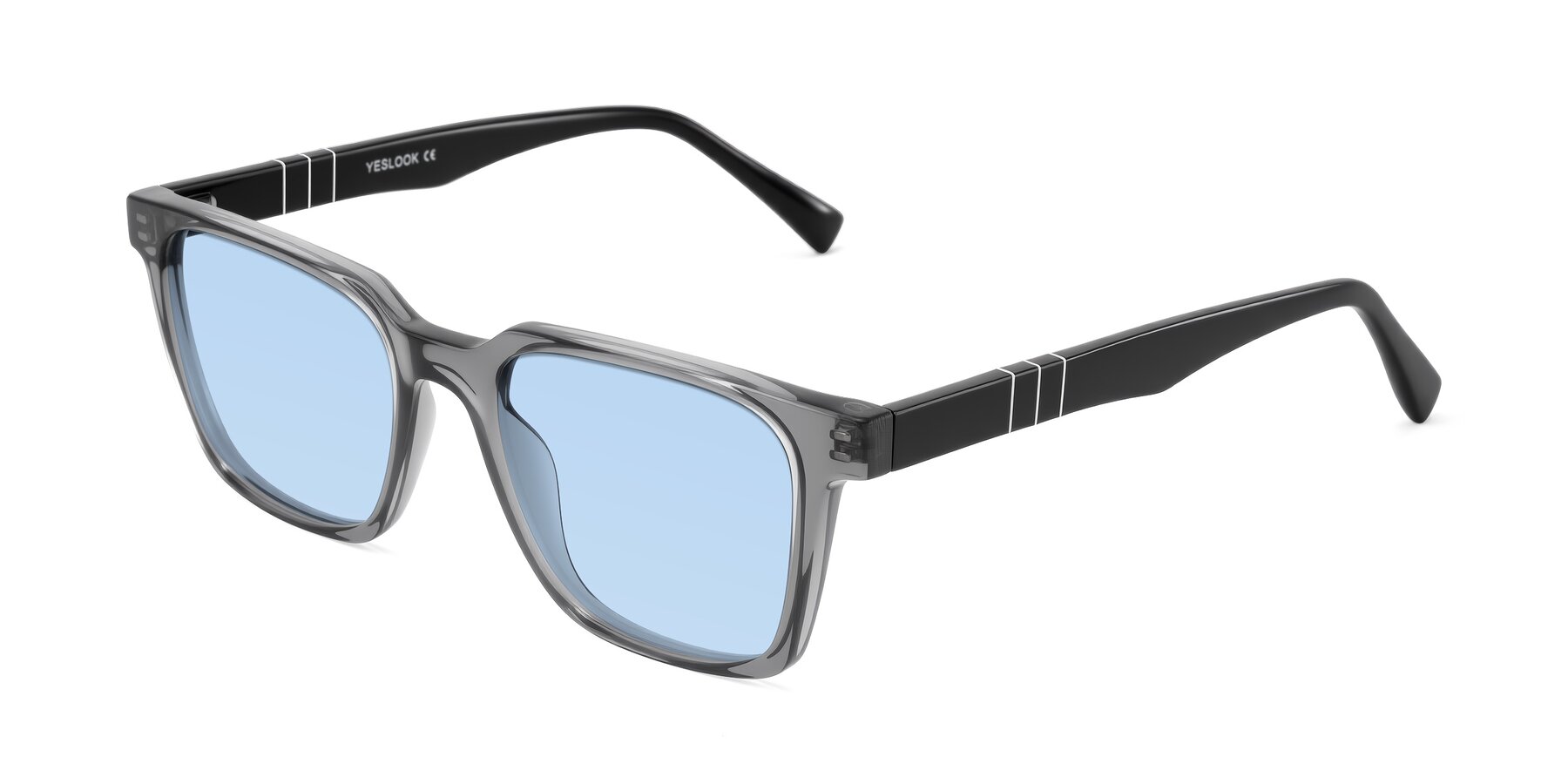 Angle of Doelum in Gray/Black with Light Blue Tinted Lenses