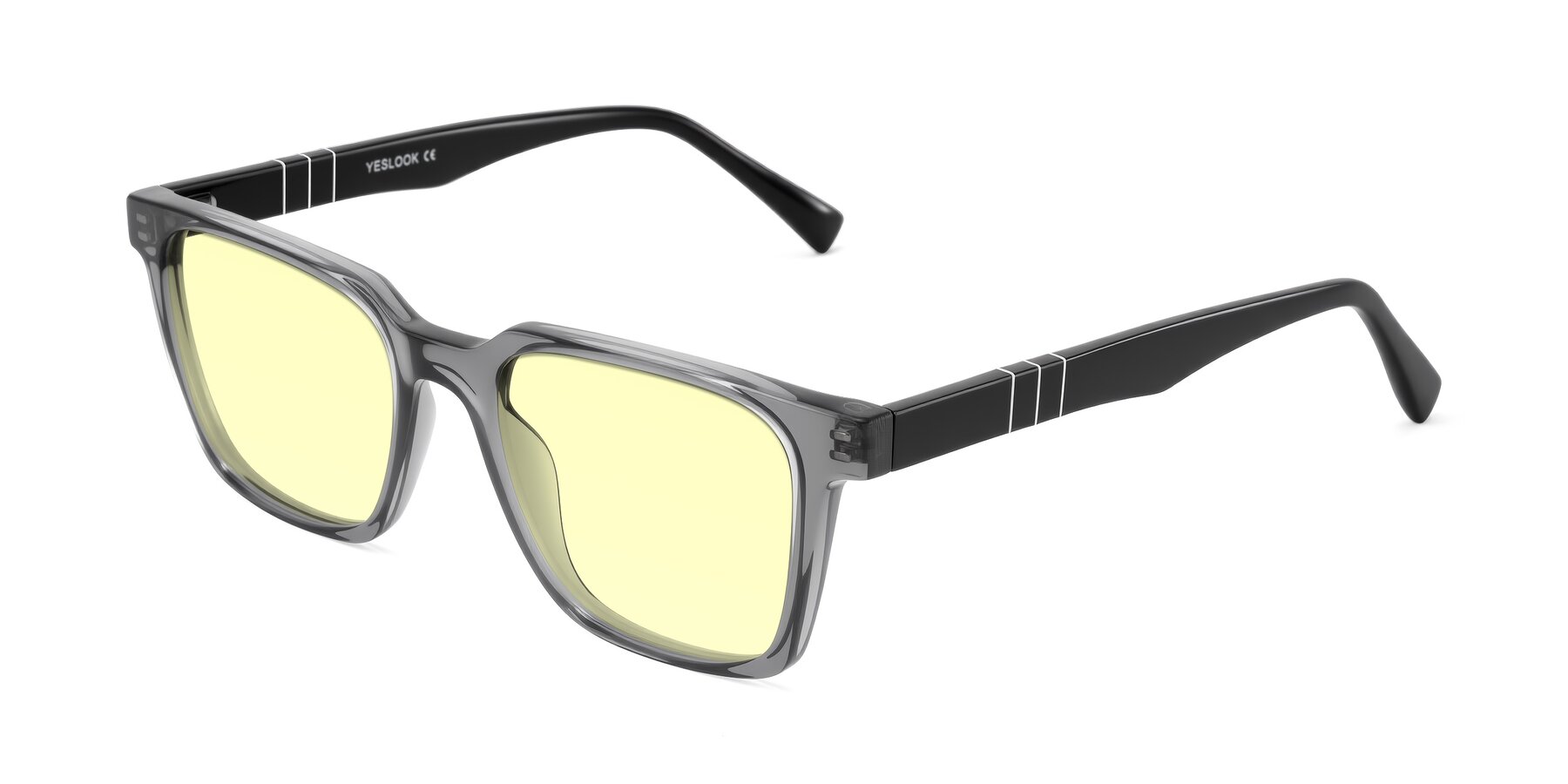 Angle of Doelum in Gray/Black with Light Yellow Tinted Lenses