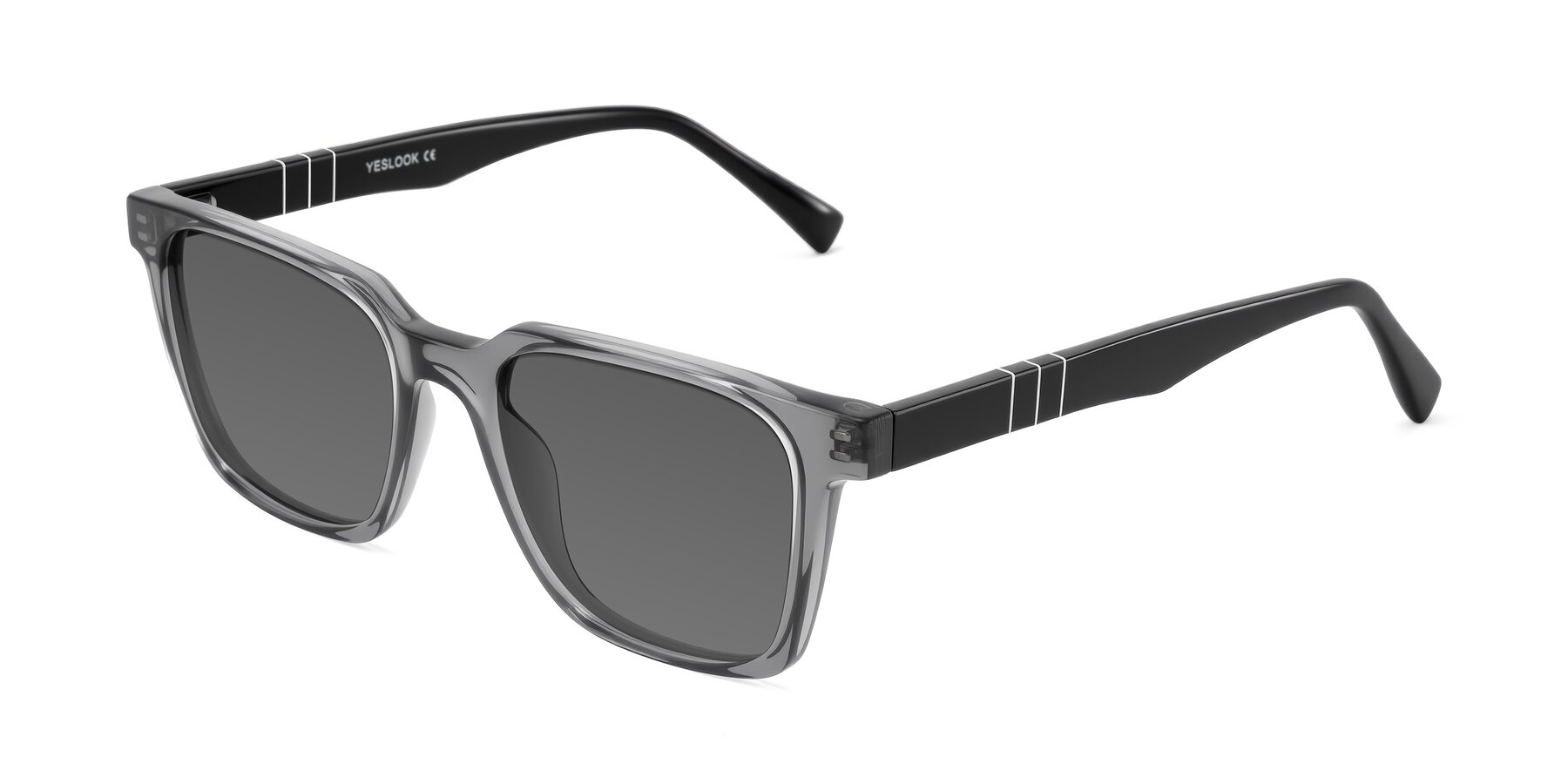 Angle of Doelum in Gray/Black with Medium Gray Tinted Lenses