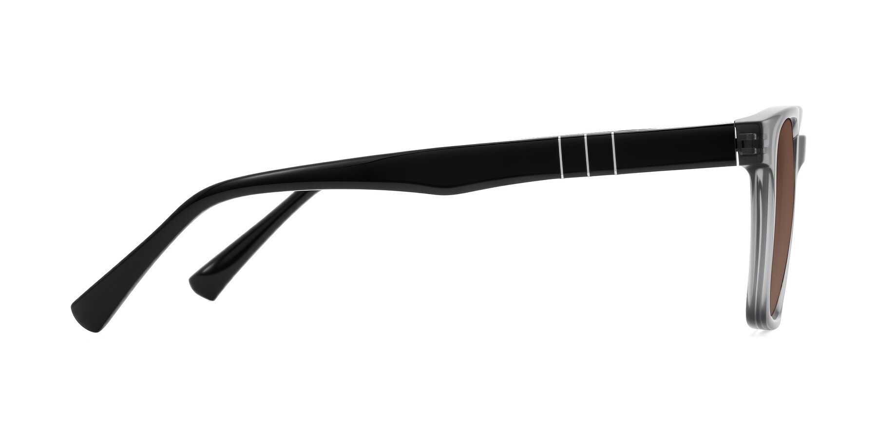 Side of Doelum in Gray/Black with Brown Tinted Lenses