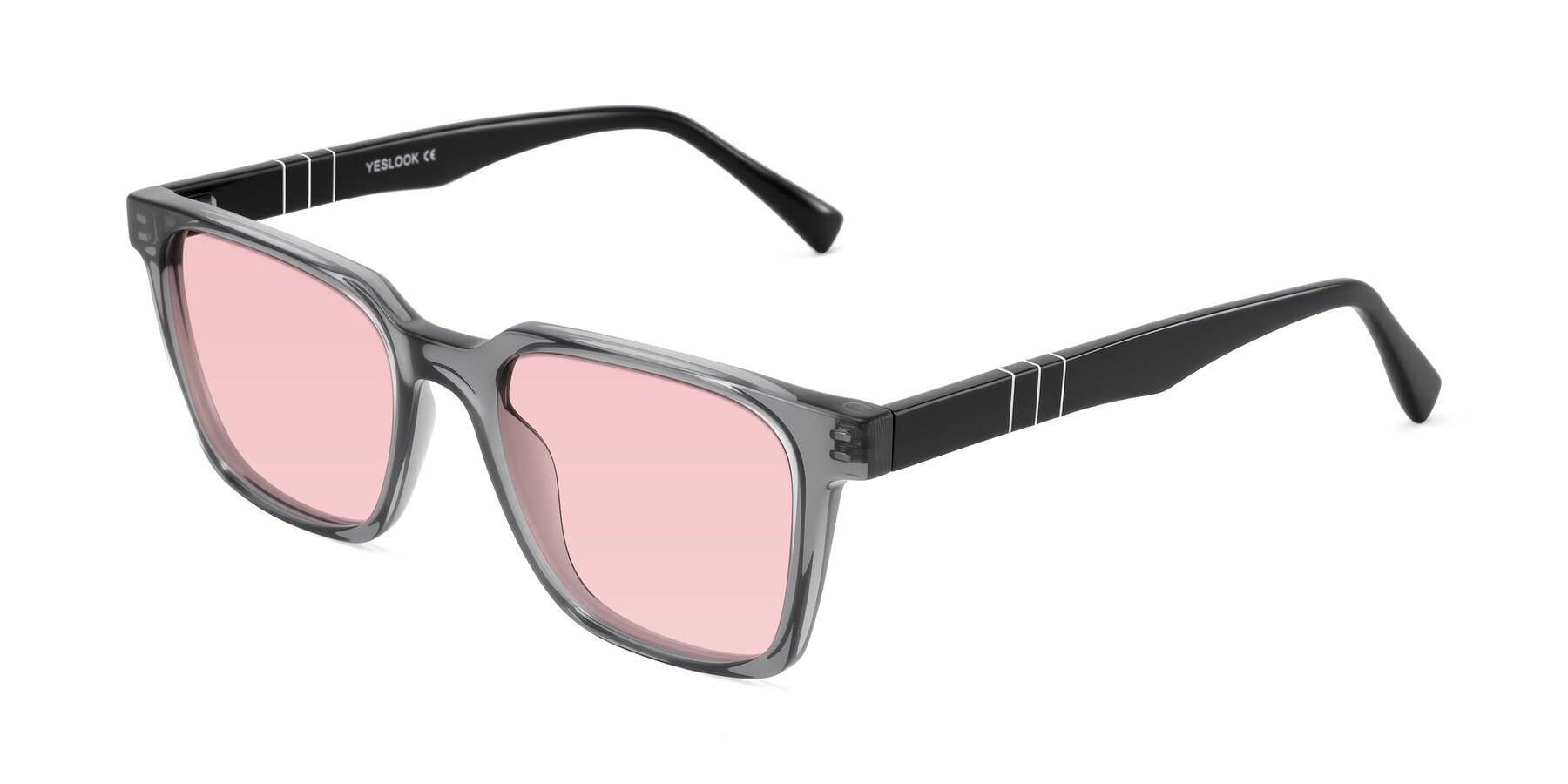 Angle of Doelum in Gray/Black with Light Garnet Tinted Lenses