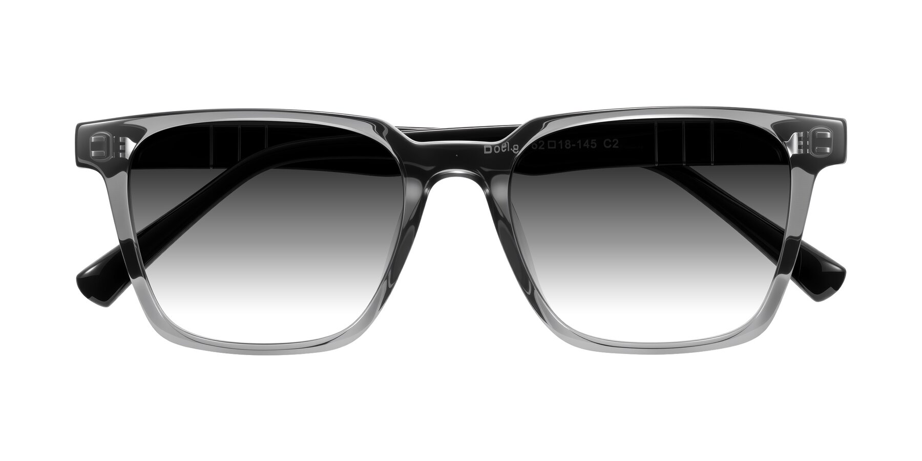 Folded Front of Doelum in Gray/Black with Gray Gradient Lenses