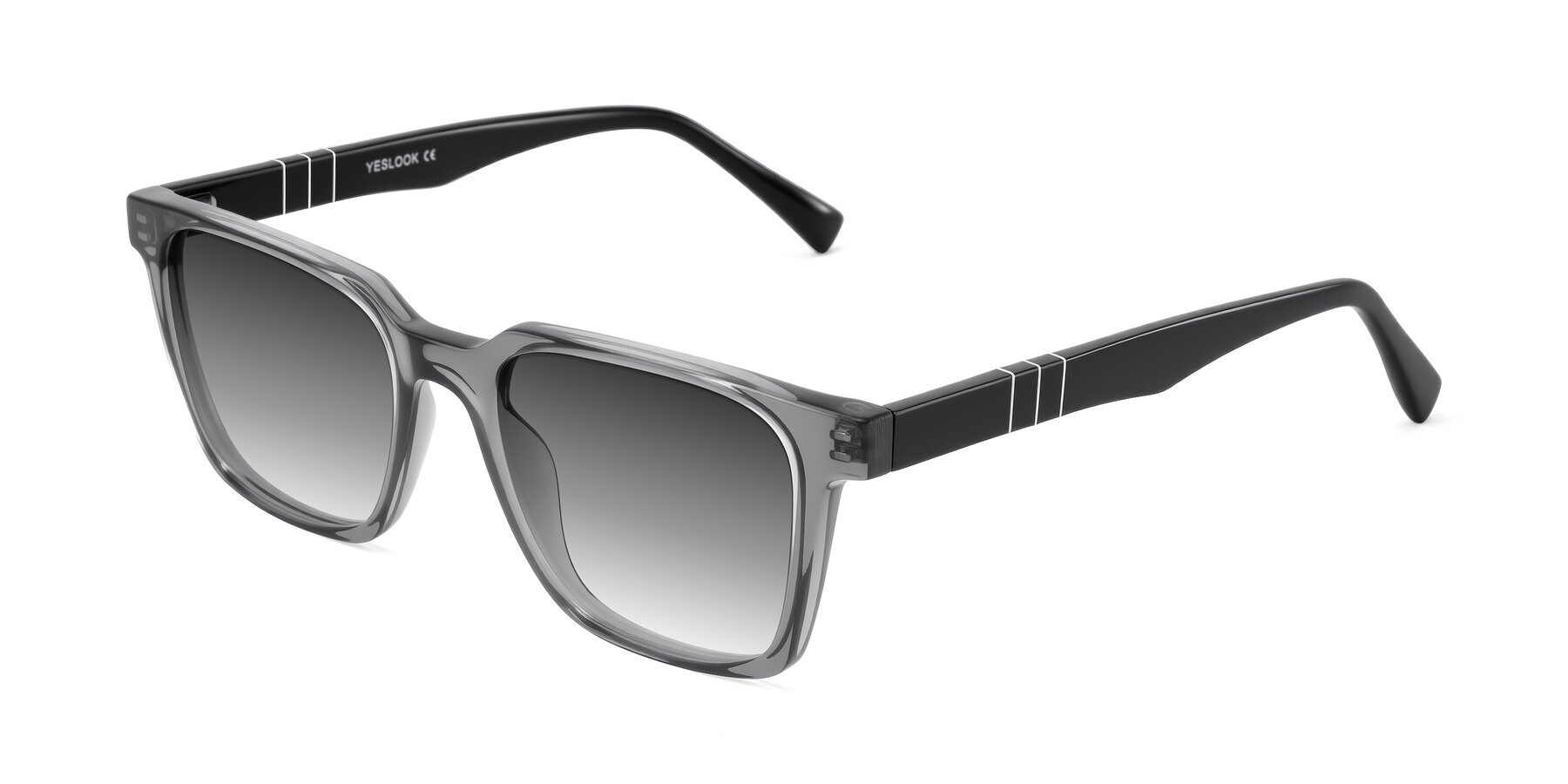 Angle of Doelum in Gray/Black with Gray Gradient Lenses