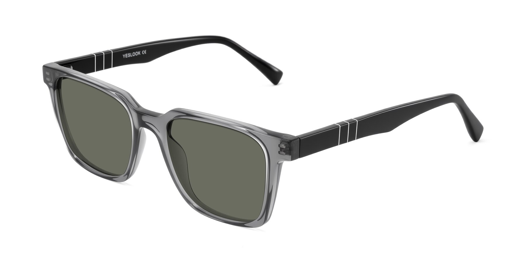 Angle of Doelum in Gray/Black with Gray Polarized Lenses