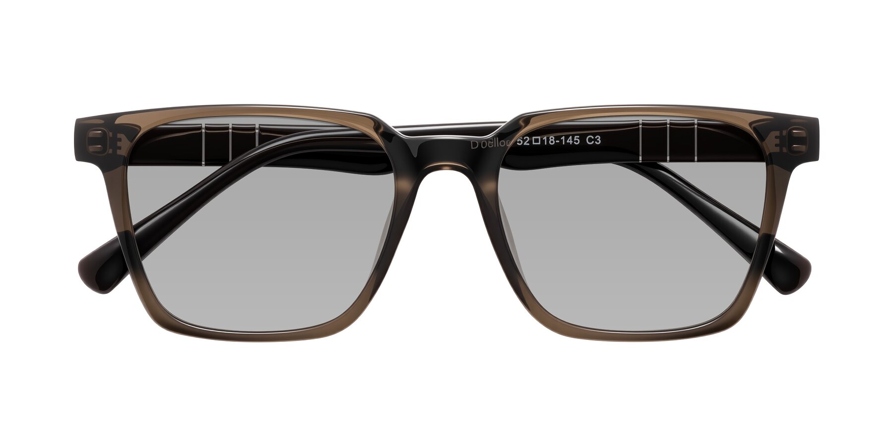 Folded Front of Doelum in Brown with Light Gray Tinted Lenses