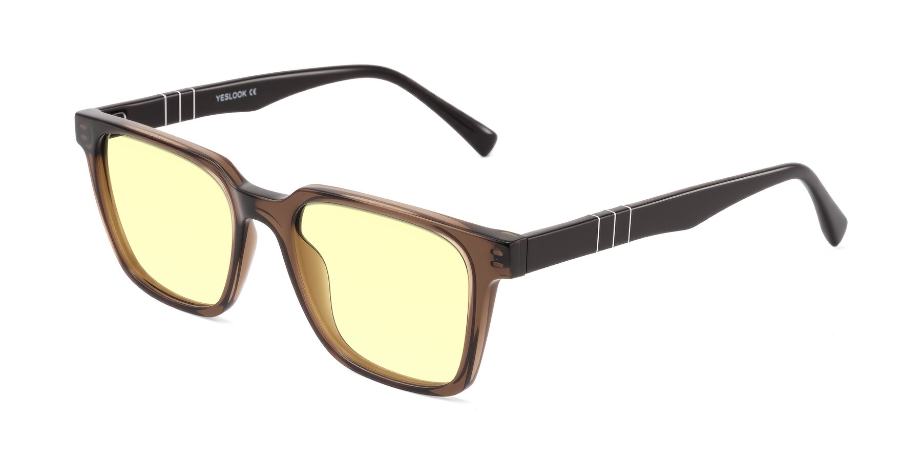Angle of Doelum in Brown with Light Yellow Tinted Lenses