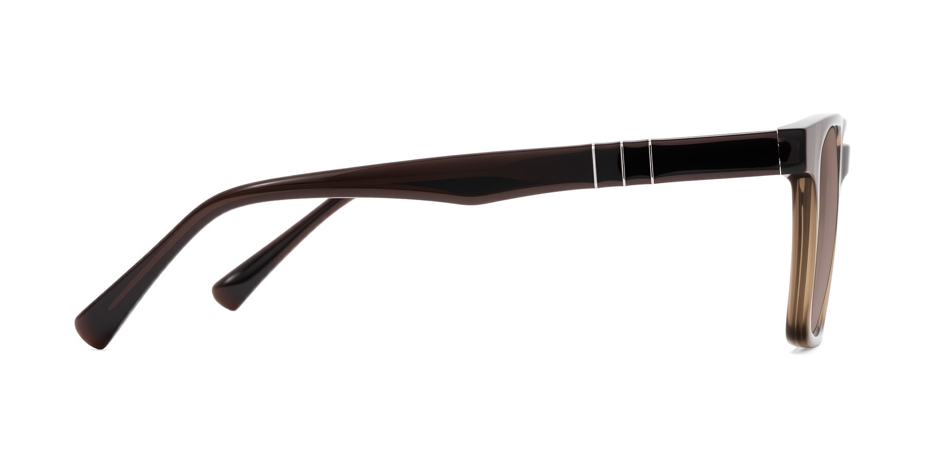 Side of Doelum in Brown with Medium Brown Tinted Lenses