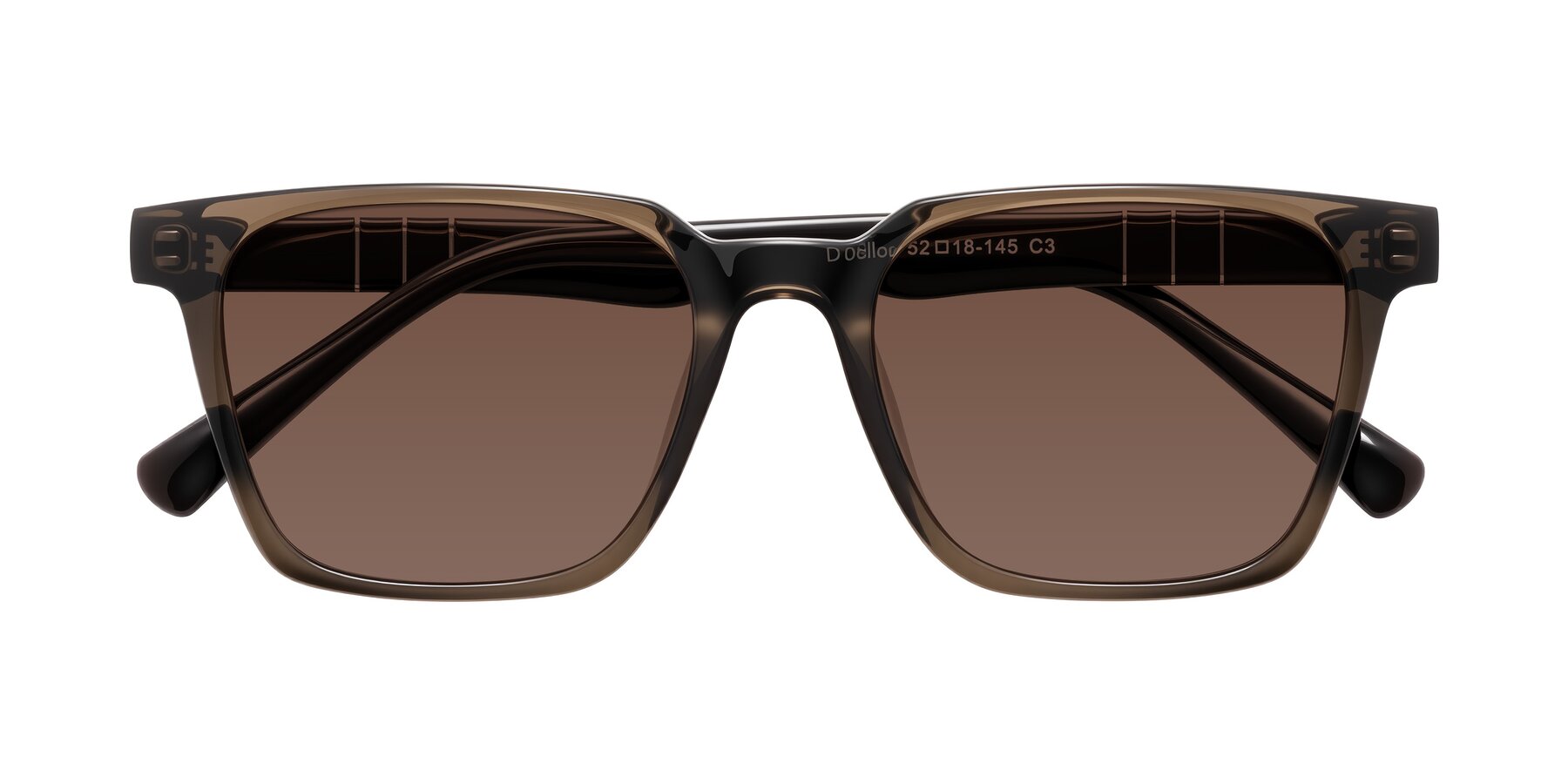 Folded Front of Doelum in Brown with Brown Tinted Lenses