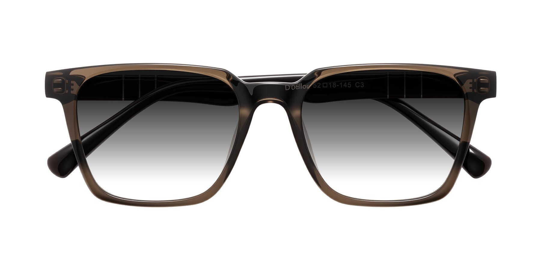 Folded Front of Doelum in Brown with Gray Gradient Lenses