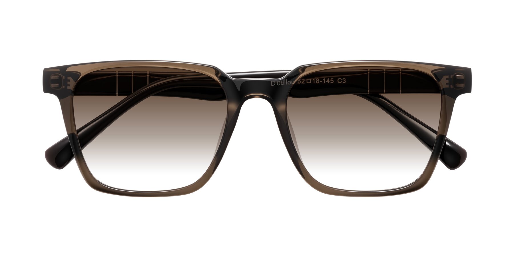 Folded Front of Doelum in Brown with Brown Gradient Lenses