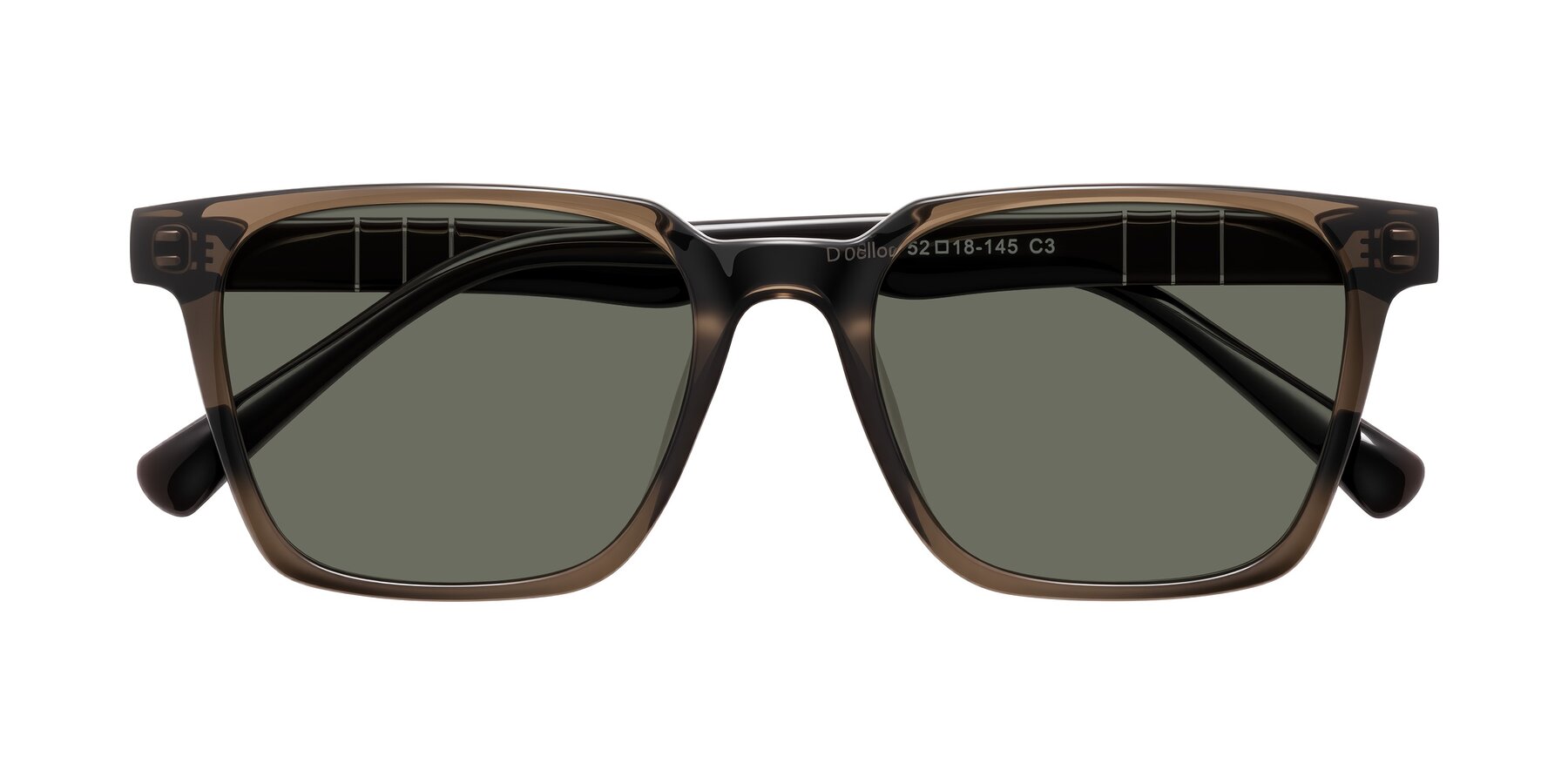 Folded Front of Doelum in Brown with Gray Polarized Lenses