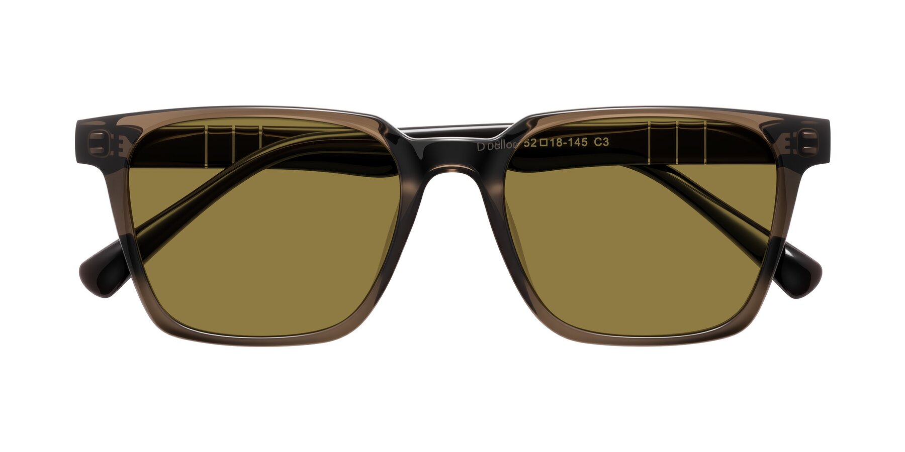 Folded Front of Doelum in Brown with Brown Polarized Lenses