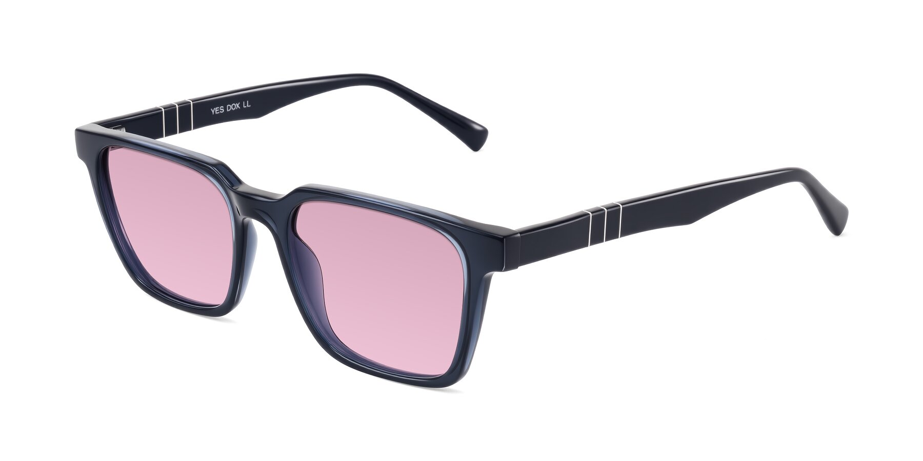 Angle of Doelum in Dark Navy with Light Wine Tinted Lenses