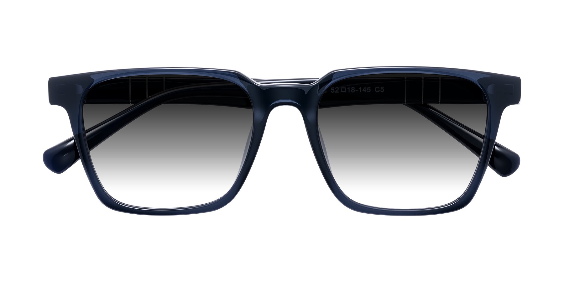 Folded Front of Doelum in Dark Navy with Gray Gradient Lenses