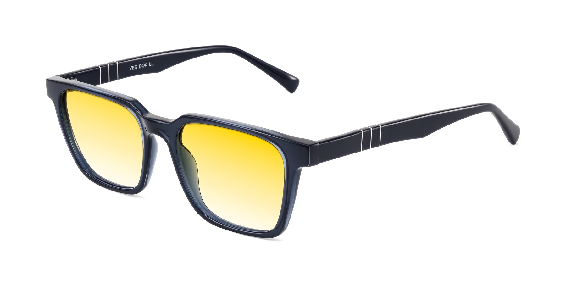 Angle of Doelum in Dark Navy with Yellow Gradient Lenses