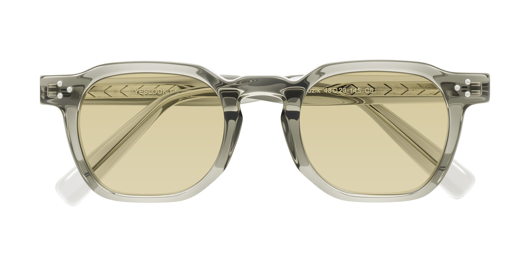 Folded Front of Muzik in Light Gray to Charcoal Shift with Light Champagne Tinted Lenses