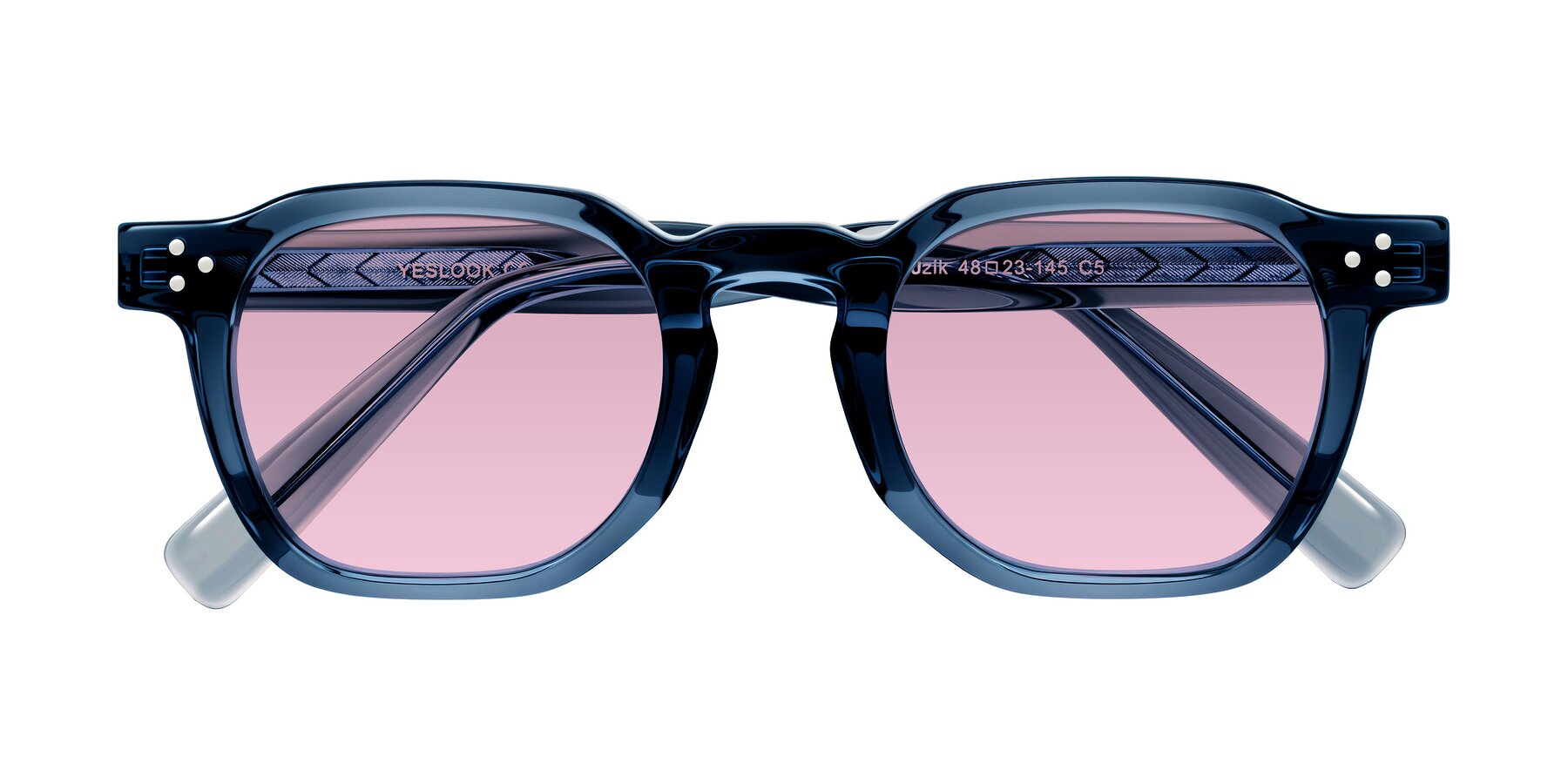Folded Front of Muzik in Light Gray to Charcoal Shift with Light Wine Tinted Lenses