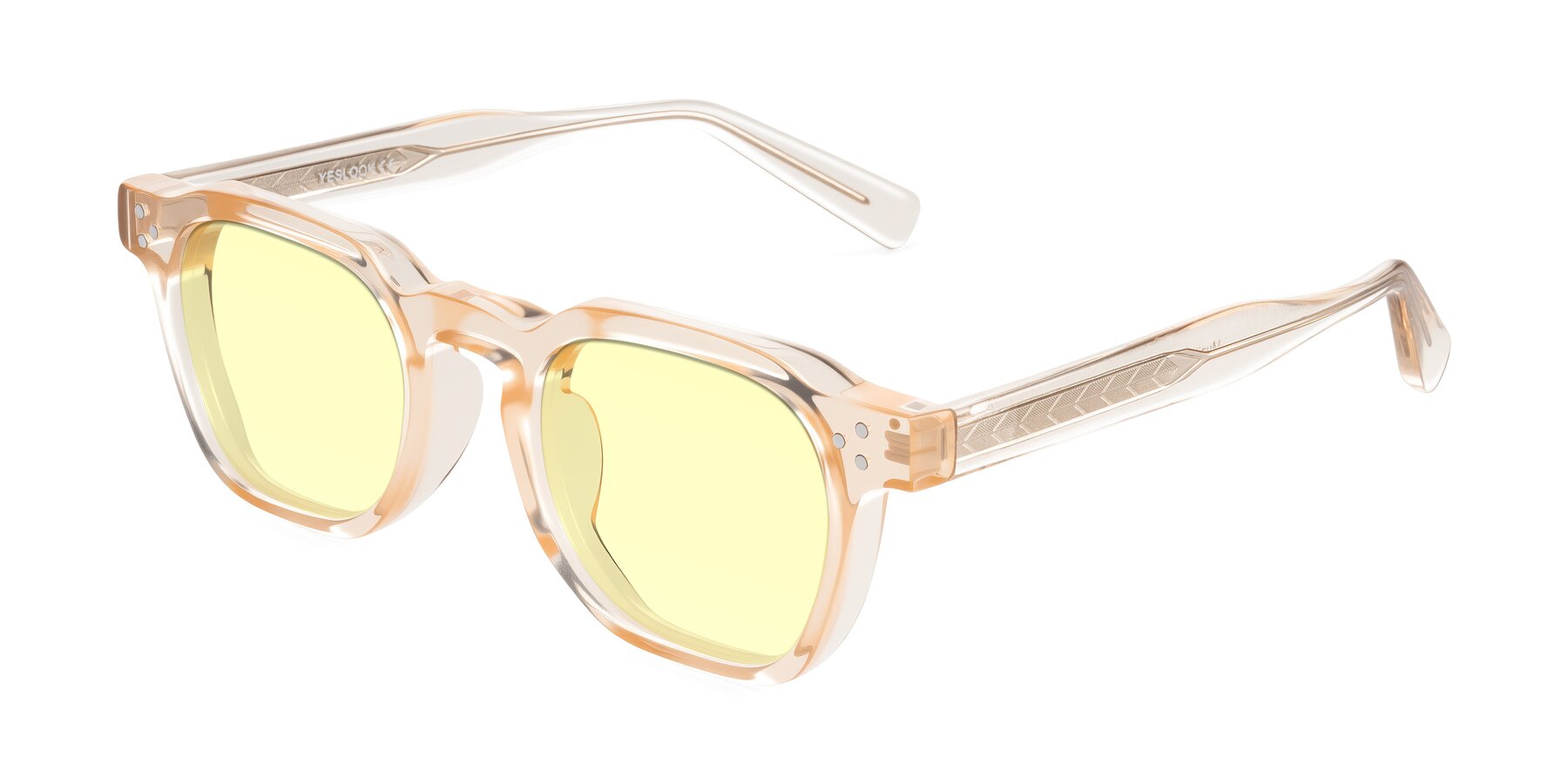 Angle of Muzik in Coral to Vermilion Shift with Light Yellow Tinted Lenses