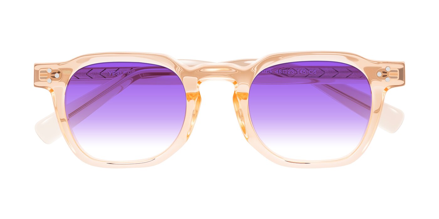 Muzik - Coral to Vermilion Shift Gradient Sunglasses