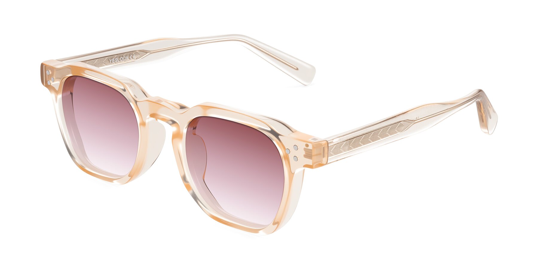 Angle of Muzik in Coral to Vermilion Shift with Garnet Gradient Lenses