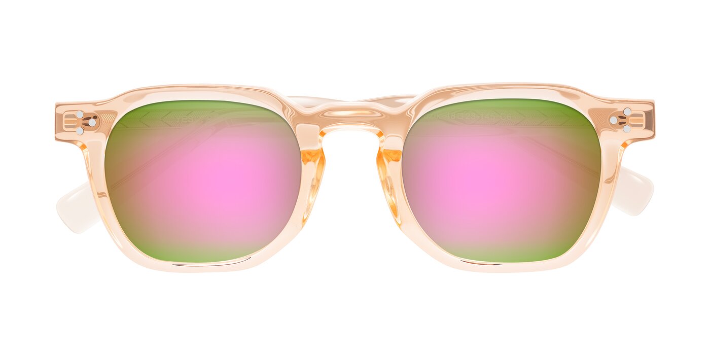 Muzik - Coral to Vermilion Shift Flash Mirrored Sunglasses