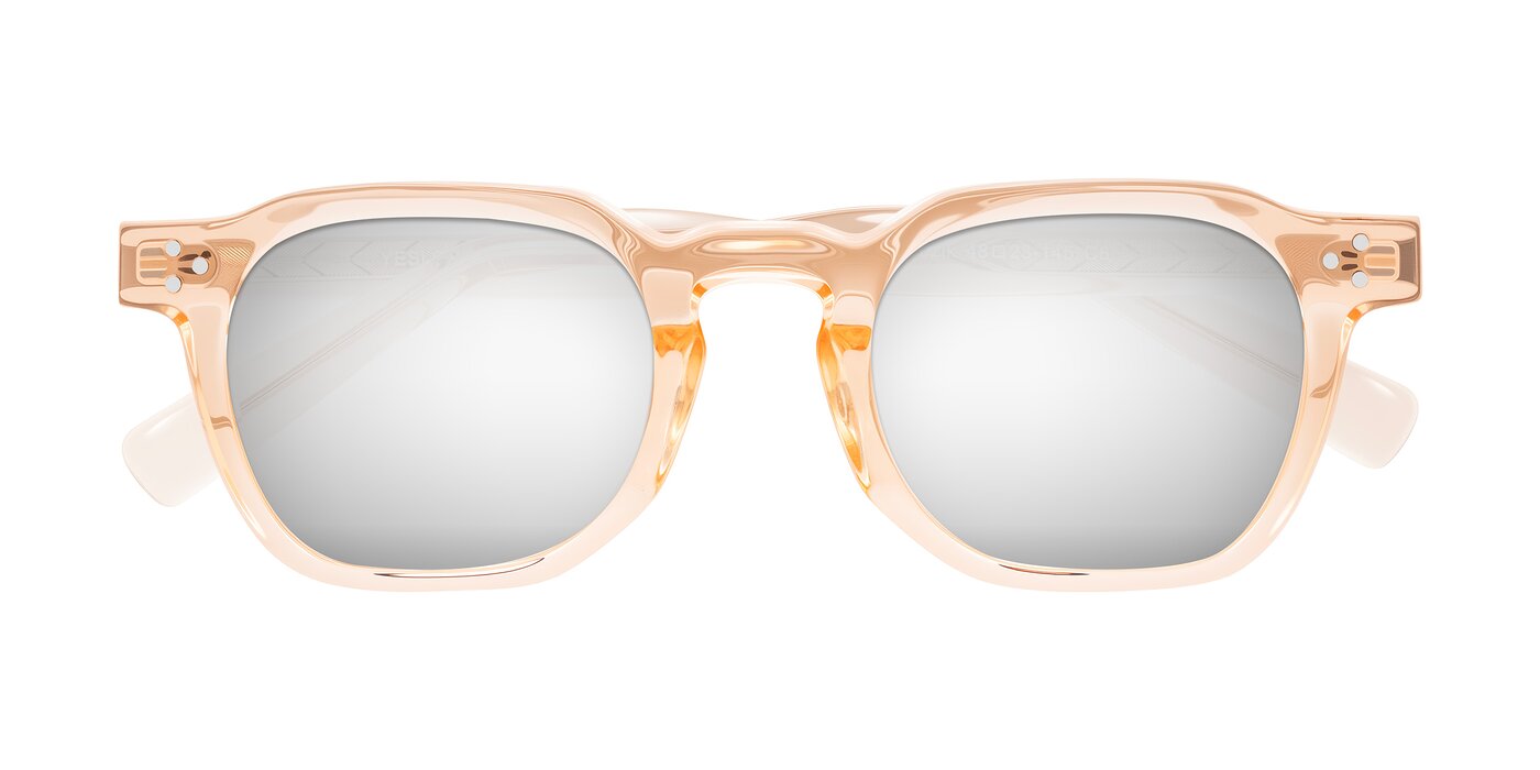 Muzik - Coral to Vermilion Shift Flash Mirrored Sunglasses