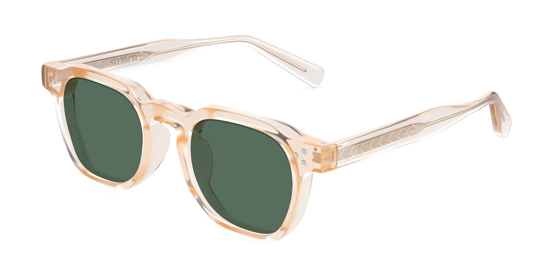 Angle of Muzik in Coral to Vermilion Shift with Green Polarized Lenses