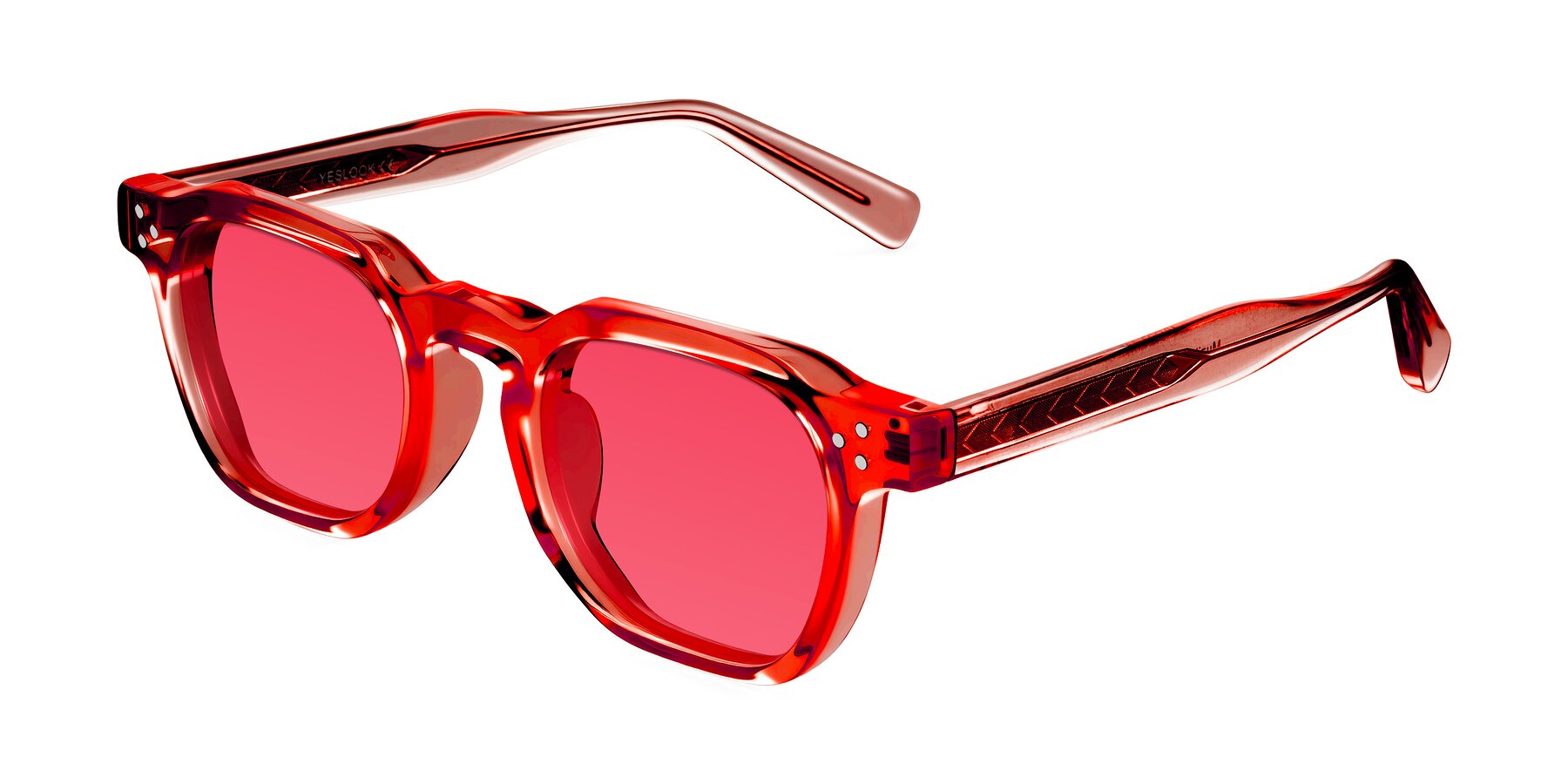 Angle of Muzik in Coral to Vermilion Shift with Red Tinted Lenses