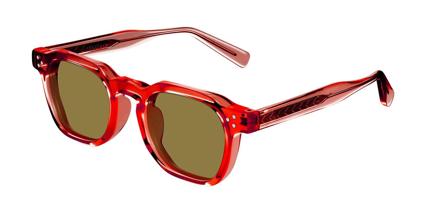 Angle of Muzik in Coral to Vermilion Shift with Brown Polarized Lenses