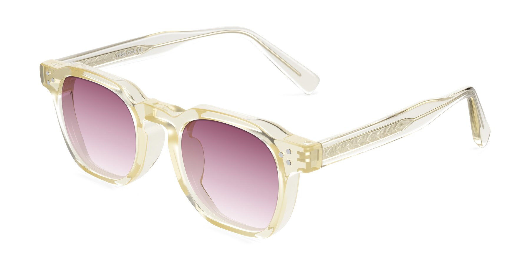 Angle of Muzik in Champagne to Dark Brown Shift with Wine Gradient Lenses