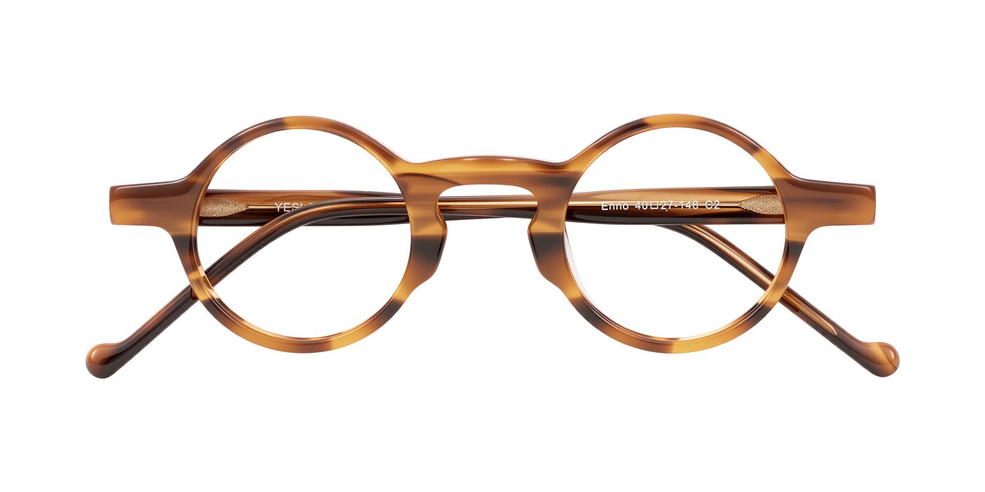 Enno - Amber Striped Eyeglasses