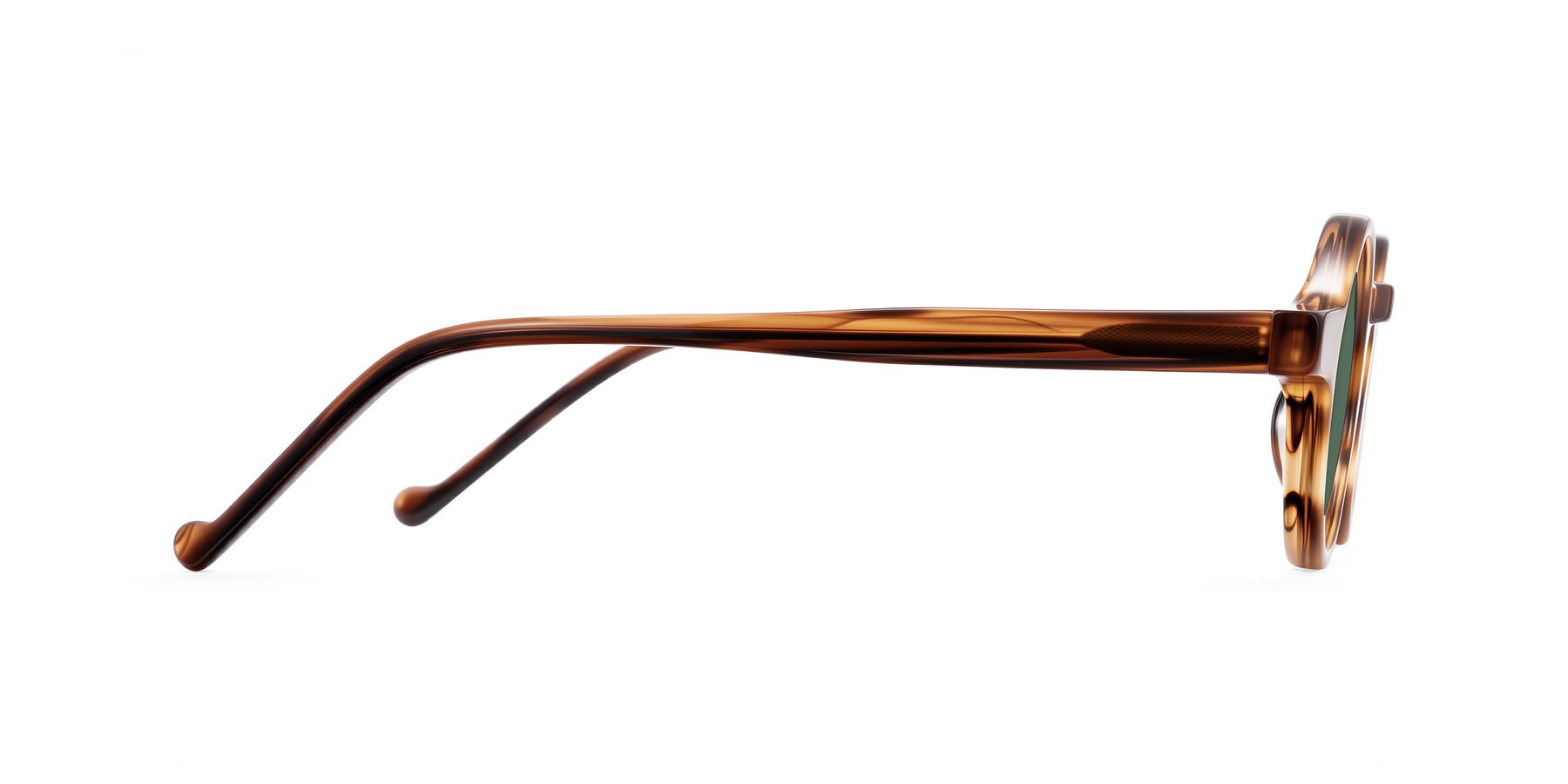 Side of Enno in Amber Striped with Green Polarized Lenses