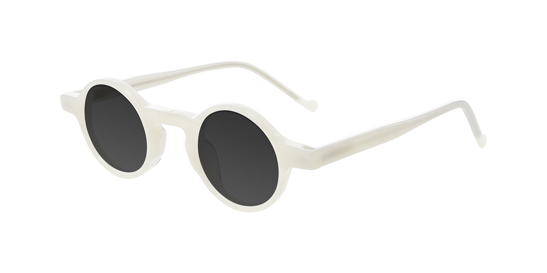Angle of Enno in Jade White with Gray Tinted Lenses