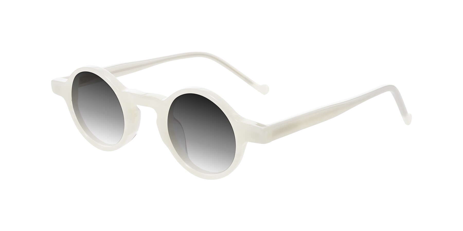 Angle of Enno in Jade White with Gray Gradient Lenses