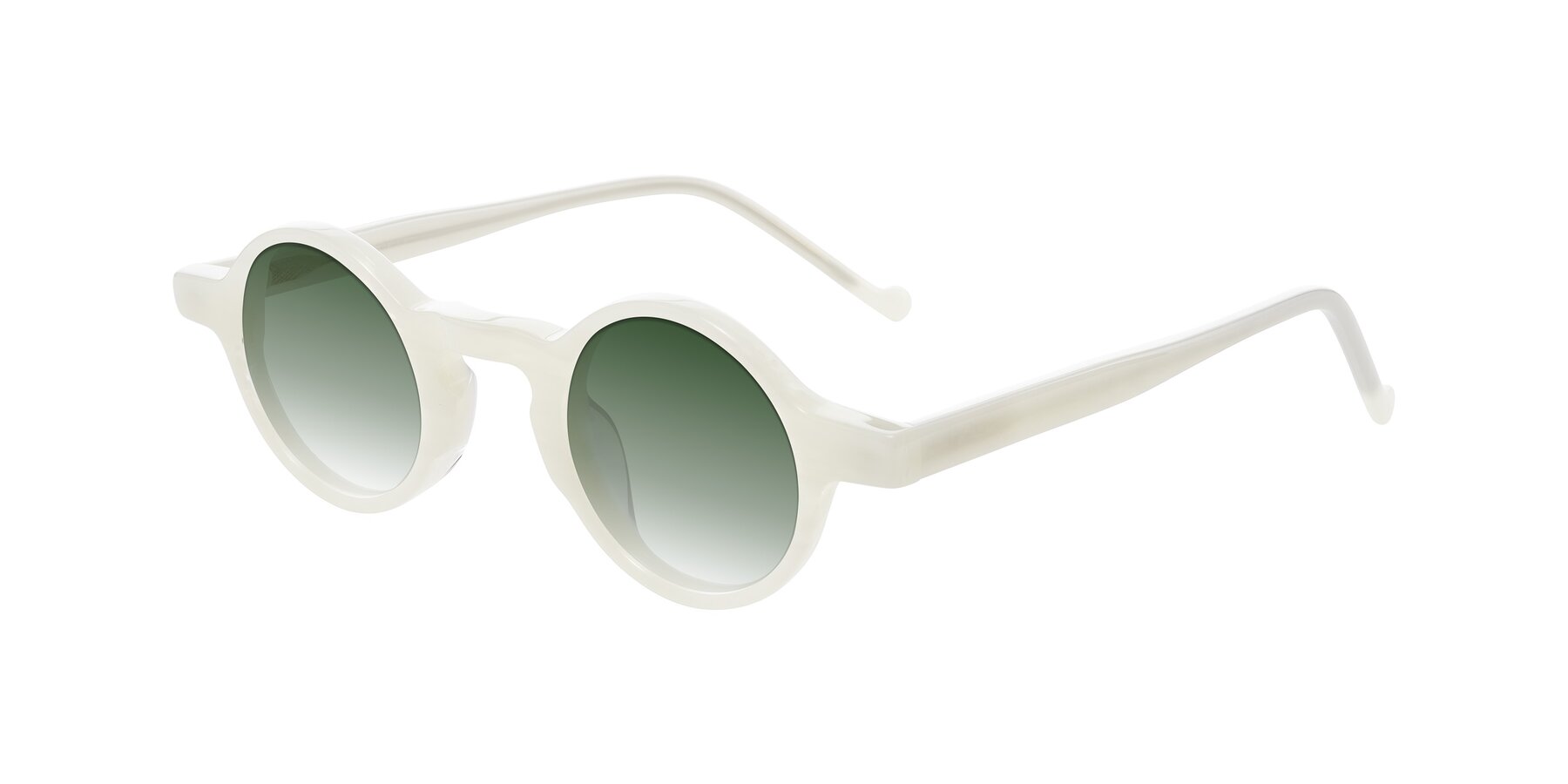 Angle of Enno in Jade White with Green Gradient Lenses