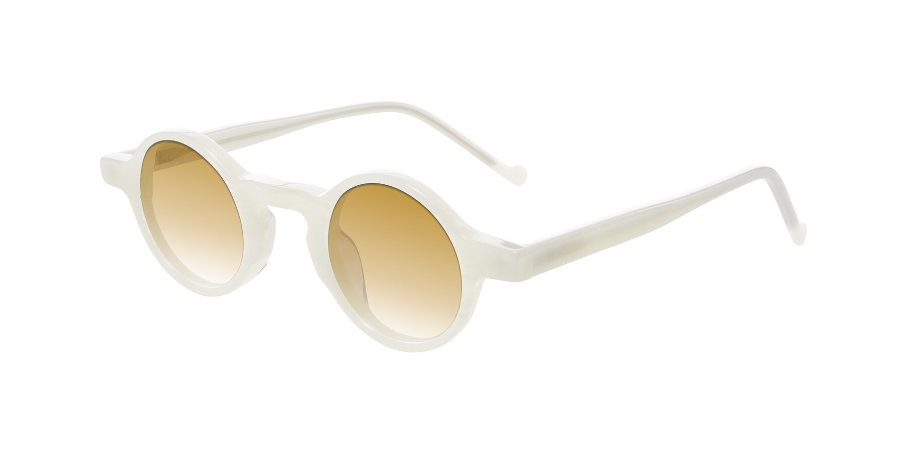 Angle of Enno in Jade White with Champagne Gradient Lenses