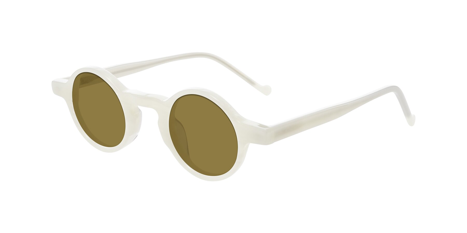Angle of Enno in Jade White with Brown Polarized Lenses