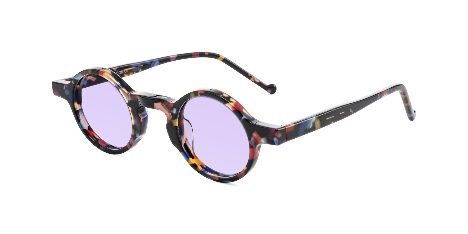 Angle of Enno in Midnight Carnival with Light Purple Tinted Lenses