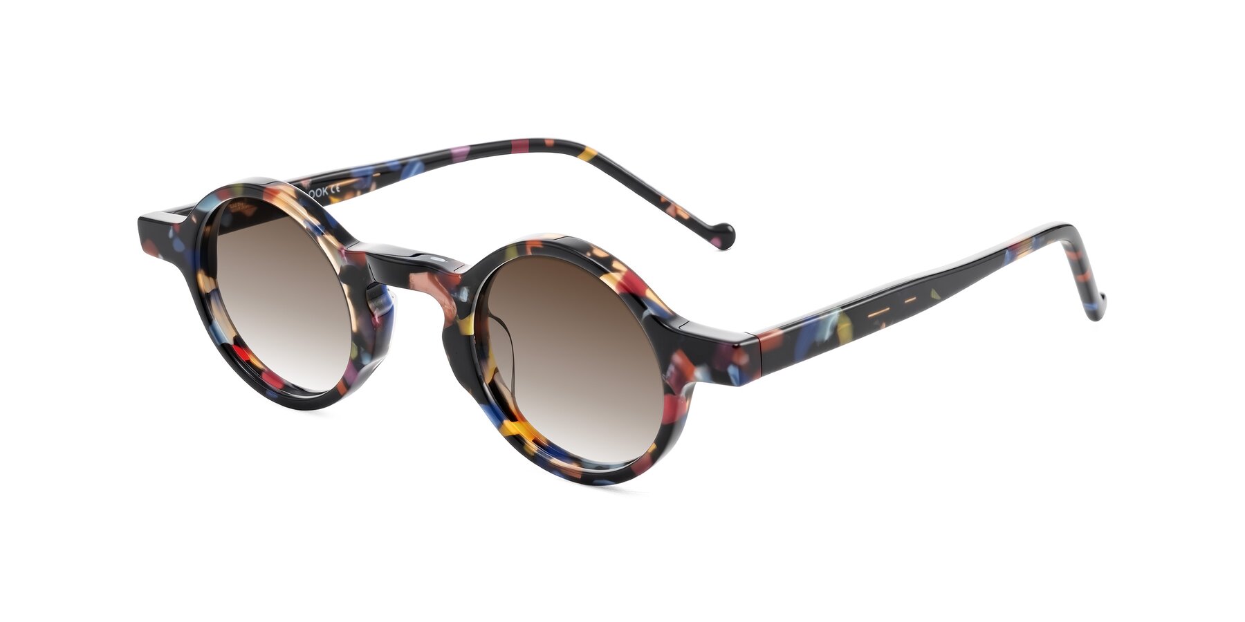 Angle of Enno in Midnight Carnival with Brown Gradient Lenses