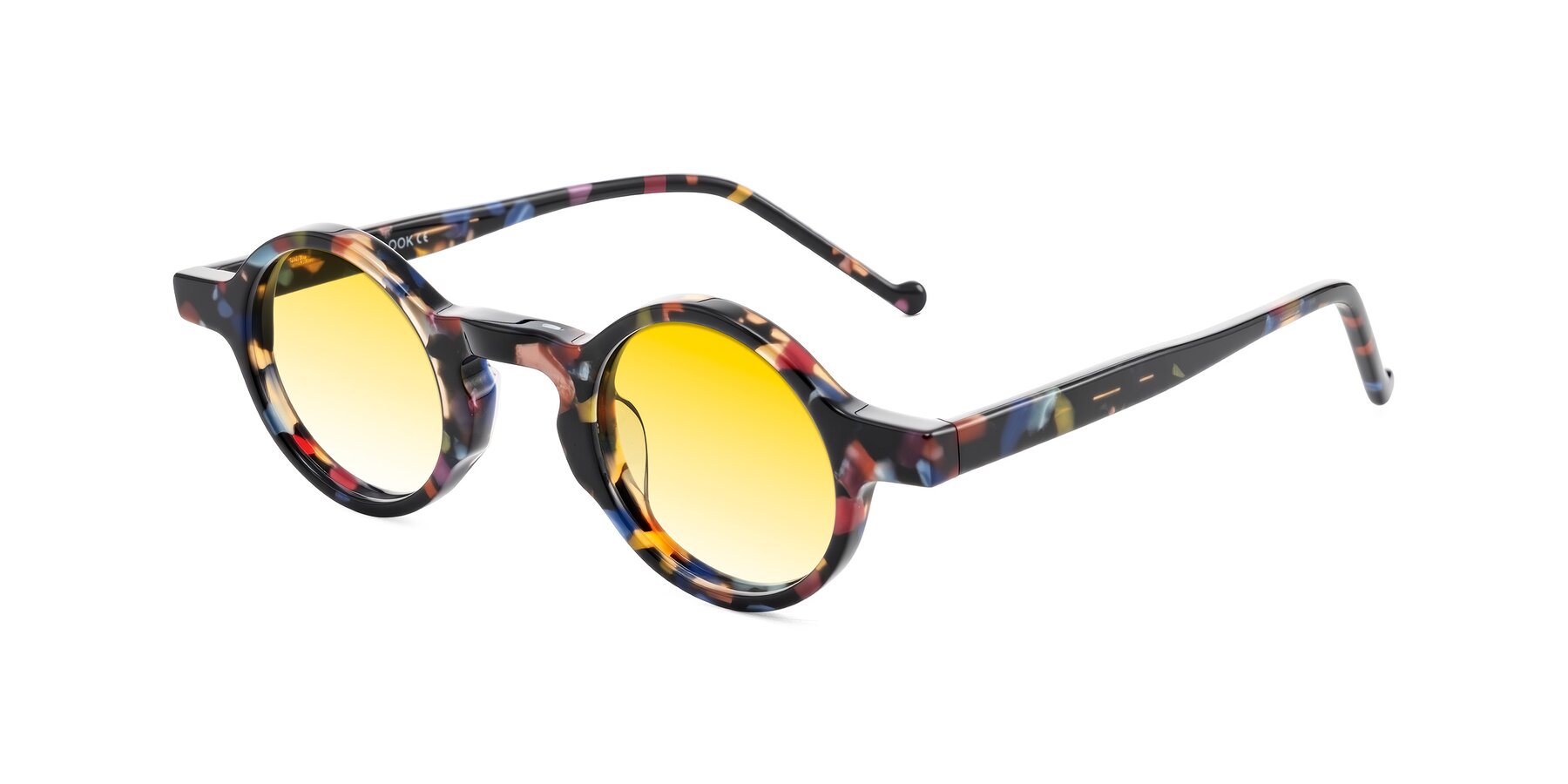 Angle of Enno in Midnight Carnival with Yellow Gradient Lenses