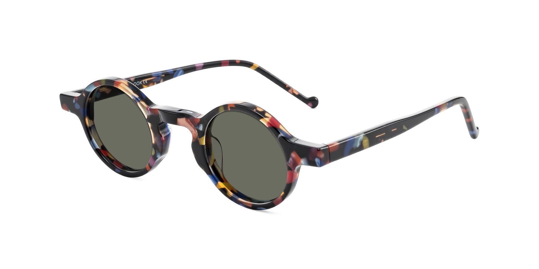 Angle of Enno in Midnight Carnival with Gray Polarized Lenses